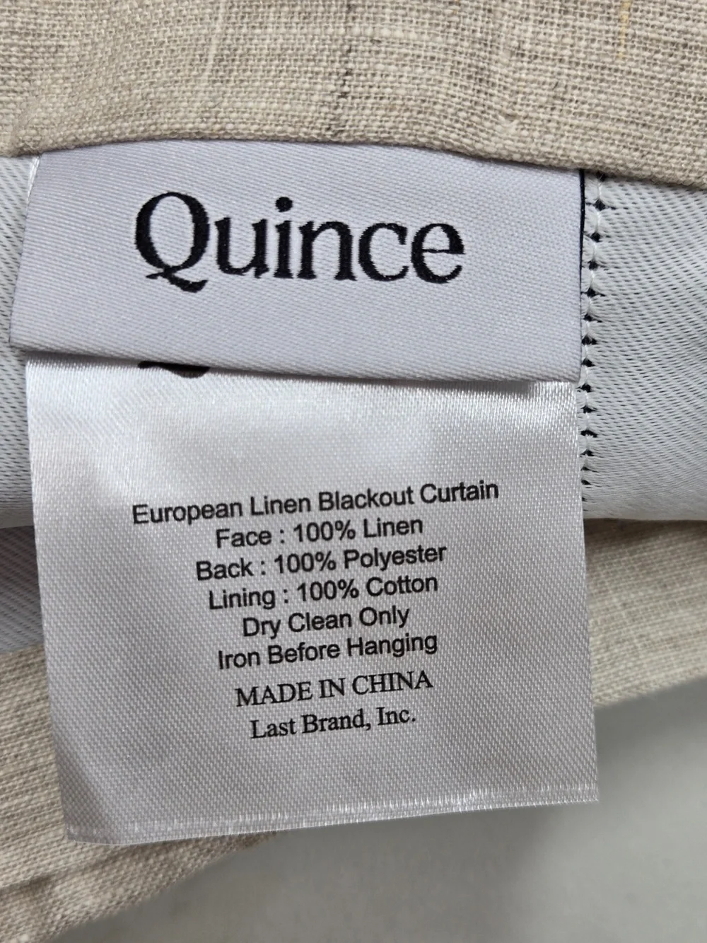 NWOT QUINCE Set Of 2 48x84 European Linen True Blackout Curtains Flax 9973